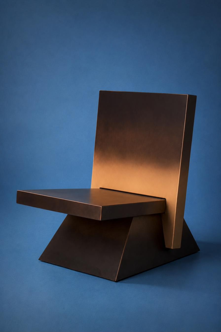 Brutalist Chair — showing sculptural silhouette
