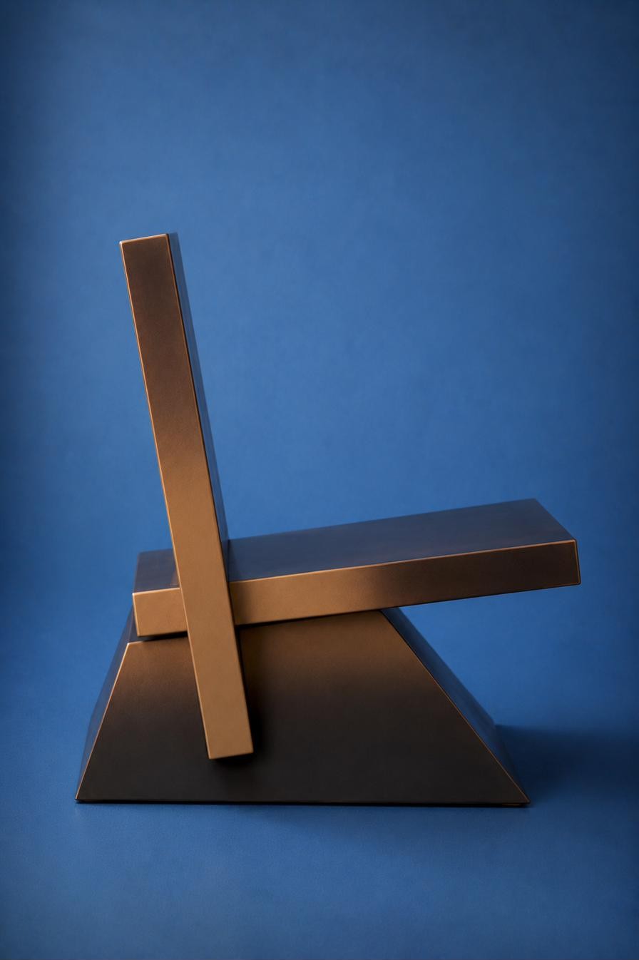 Brutalist Chair — composition showing solid wood form