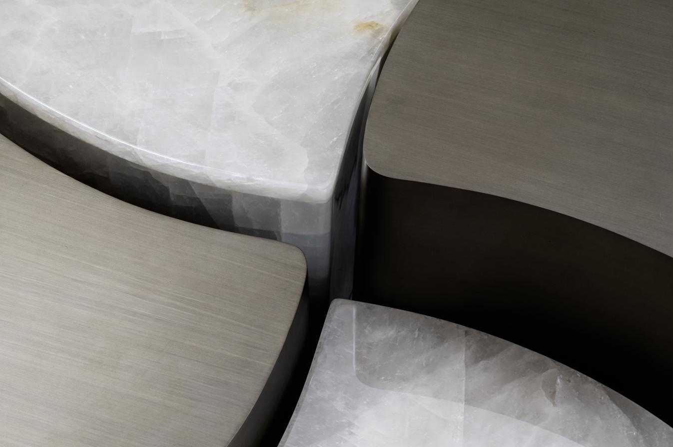 Pebble Table — quartz surface detail